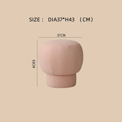 Nordic Furniture, Living Room Sofa Stools, Bedroom Dressing Stool, Porch Shoe Changing Stool, Circular Mobile Seat,Leisure Chair