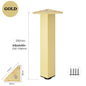 4PCS Furniture Leg Aluminum Triangular Square Sofa Leg with Screw Thickening Metal Furniture Feet Bathroom Cabinet Coffee Table