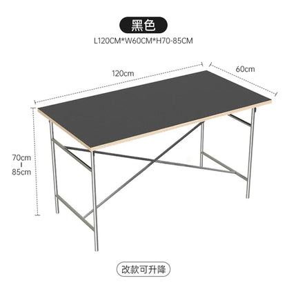 DPstudio vintage simple desk, stainless steel rectangular dining table, blogger, same conference table Bauhaus