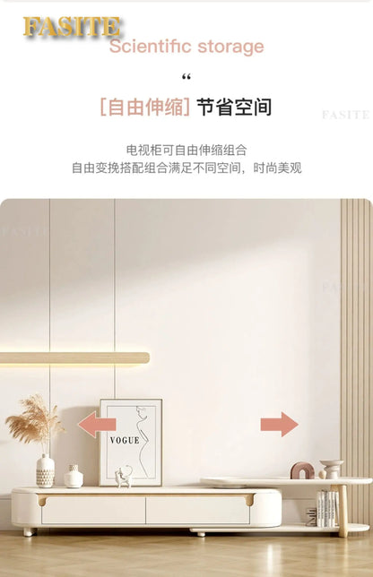 Cream style floor-to-ceiling modern simple living room home small apartment French coffee table combination