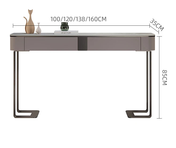 Light Luxury Console Tables Simple Modern Living Room Entrance Side View Table High-End Natural Marble Entrance Cabinet