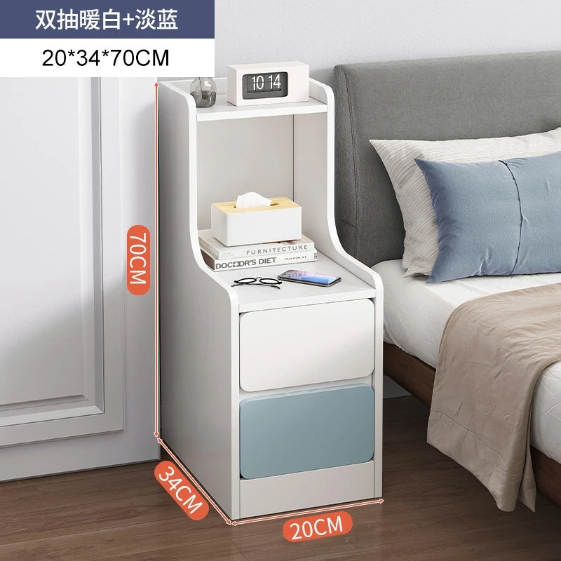 Bedside table, simple modern small ultra narrow storage cabinet, simple bedside storage rack