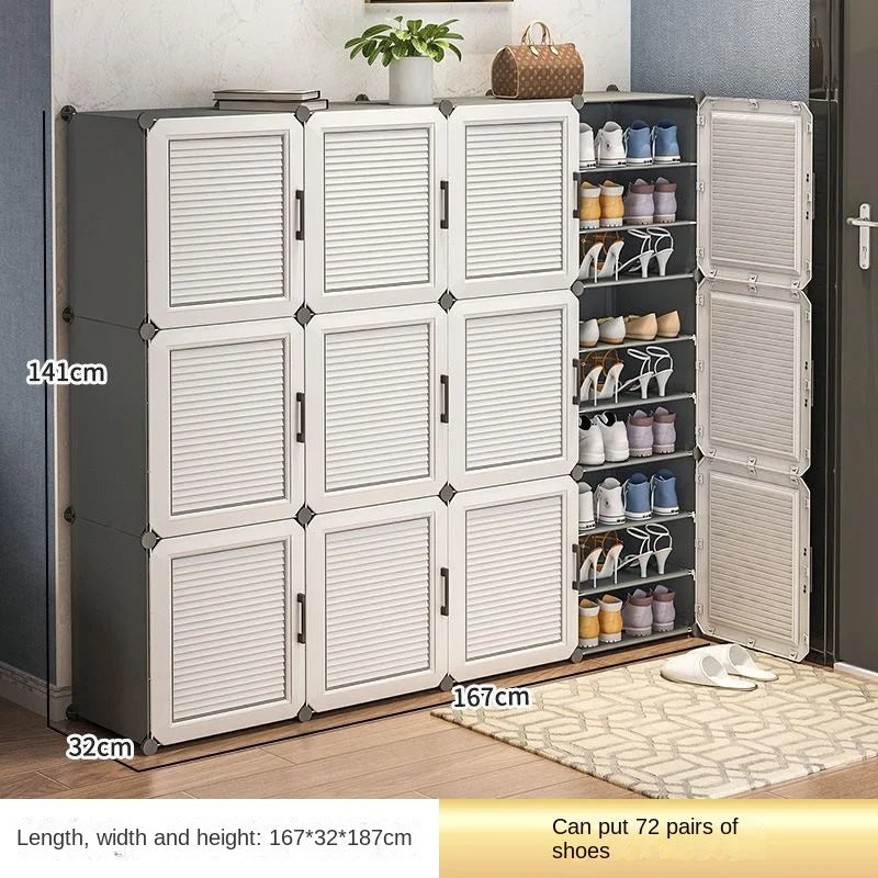 Modern Household Multilayer Plastics Shoe Rack Hallway Cabinets For Living Room Dustproof Storage Shelves Home Bedroom Furniture