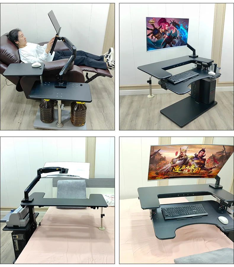 Cross bed computer desk, laptop desktop computer desk, bedside table, lifting table, lazy table, cockpit suspension bracket
