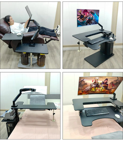 Cross bed computer desk, laptop desktop computer desk, bedside table, lifting table, lazy table, cockpit suspension bracket