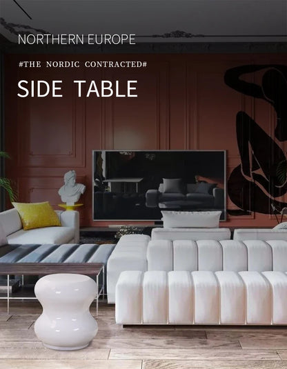luxury side table black console table  Nordic Contemporary corner coffee table