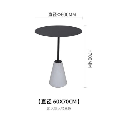 Milk Tea Shop Cement Side Table Simple Modern Concrete Side Table Designer Living Room Nordic Heytea Coffee Shop Round Table
