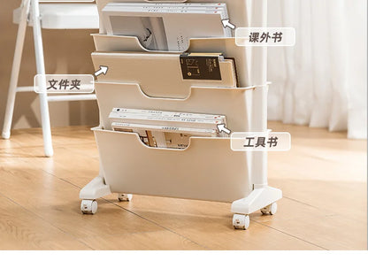 Classroom Desk Storage Shelf Sub-study Movable Large-capacity Bookshelf Children's Room Book Storage Artifact