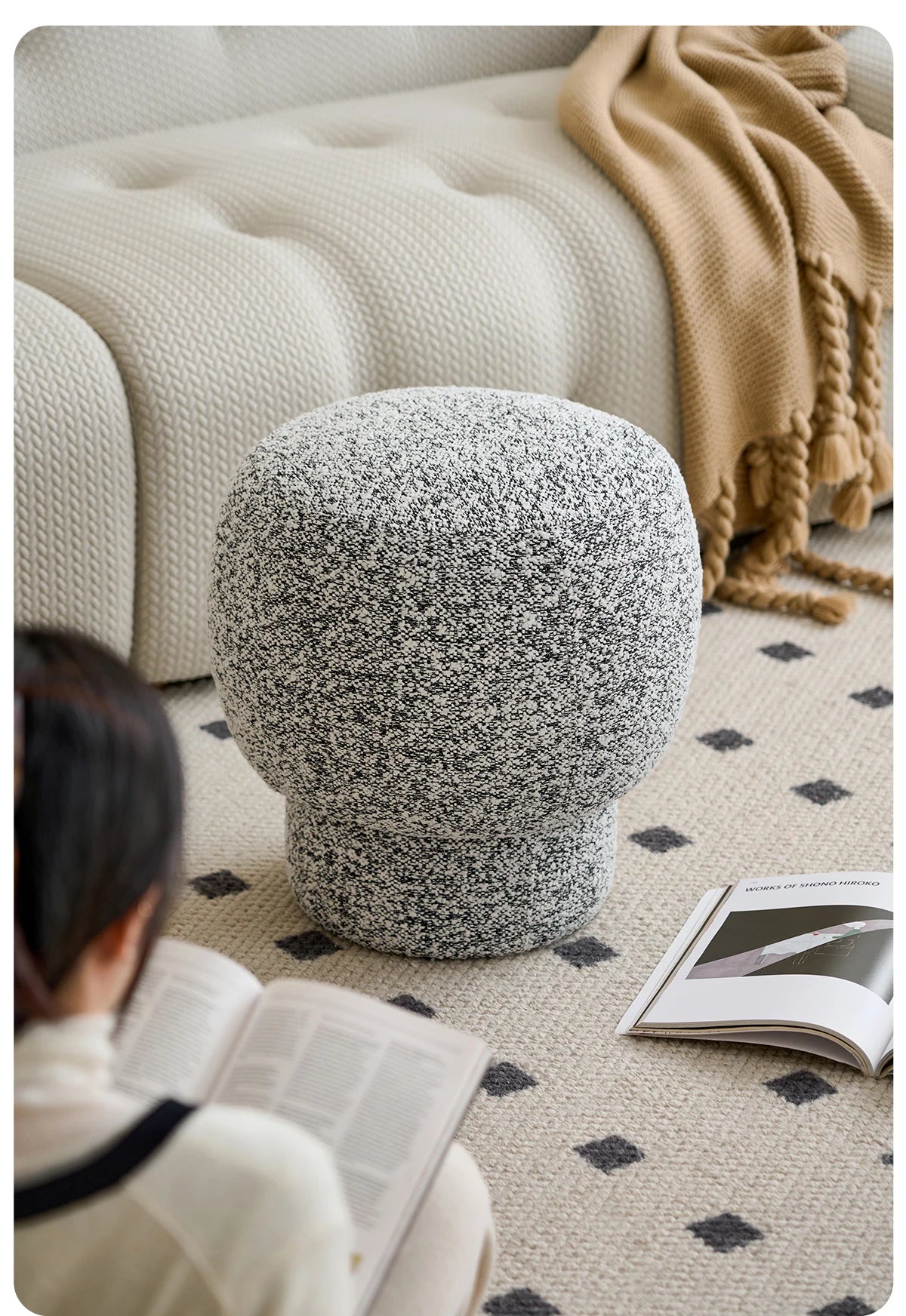 Nordic Furniture, Living Room Sofa Stools, Bedroom Dressing Stool, Porch Shoe Changing Stool, Circular Mobile Seat,Leisure Chair
