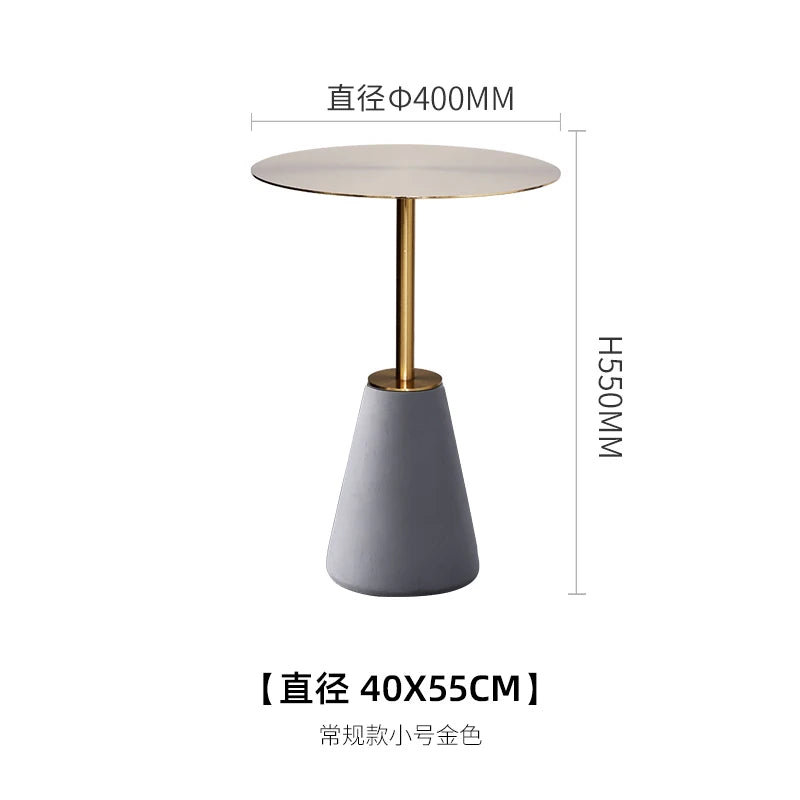 Milk Tea Shop Cement Side Table Simple Modern Concrete Side Table Designer Living Room Nordic Heytea Coffee Shop Round Table