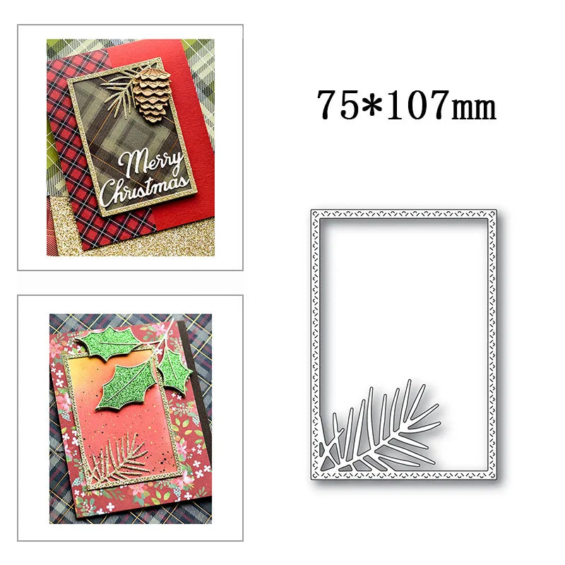 New Hot Selling Christmas Rectangle Frame Series Metal Cutting Die Scrap Book Stamps/photo Albums Decorative Embossed Diy Handma