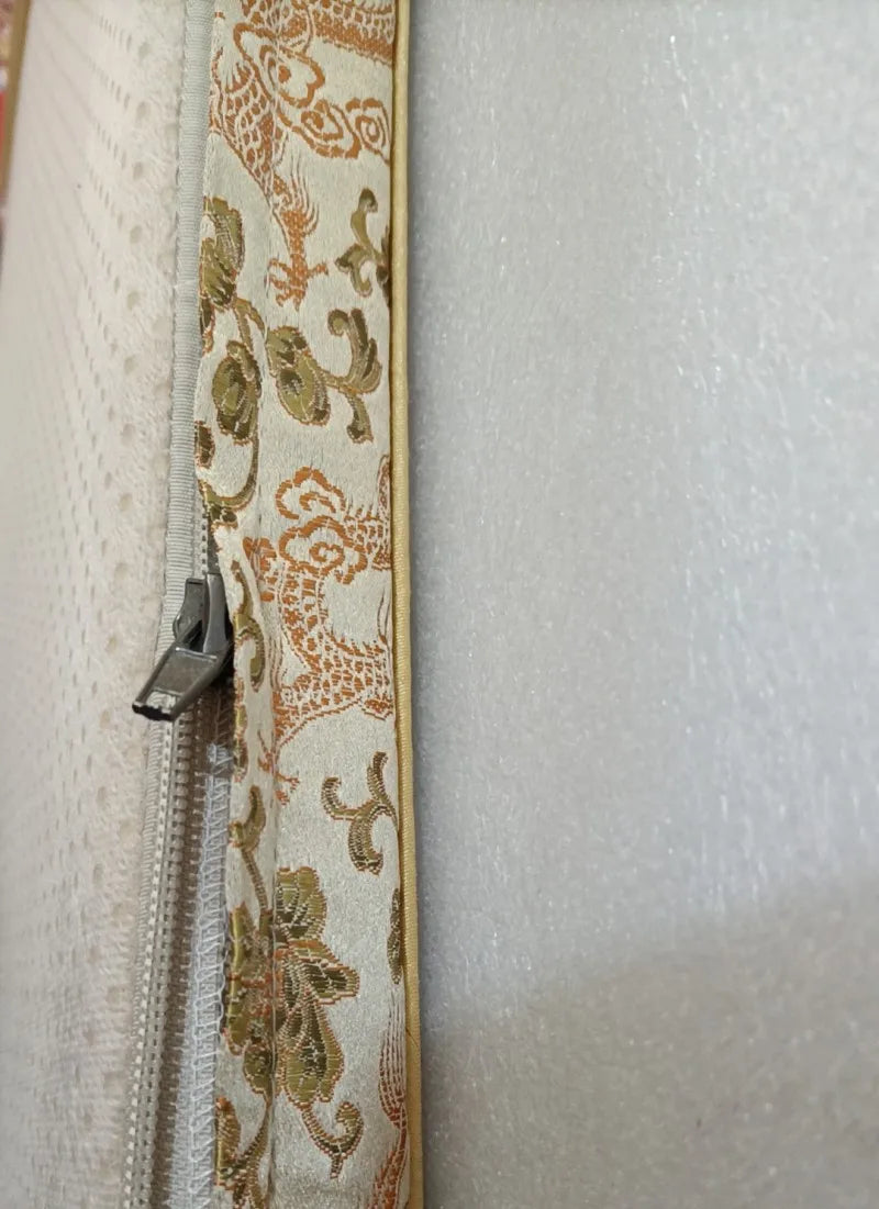 Chinese Flower and Birds Seat Cushions with Ties, Dining Chair Pads, Silk Satin, Non-Slip Sitting Mat, Custom, Fine