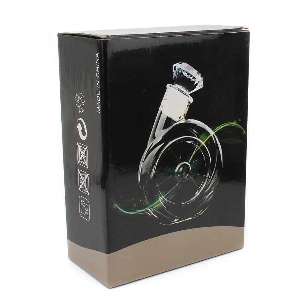 New Creative Blower Wine Bottle with Diamond Wine Stopper Glass Decanter Creative Home Bar Wine Set