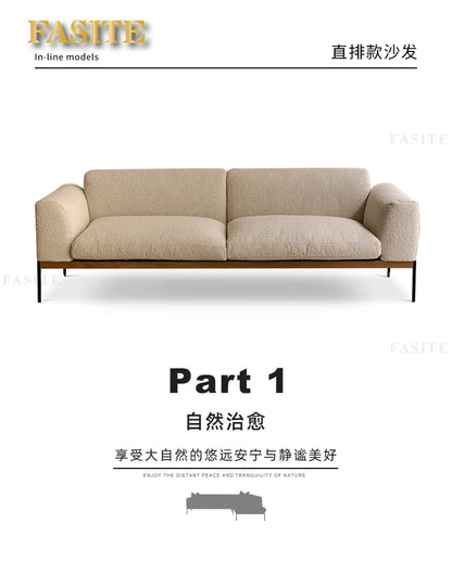 Fabric sofa living room modern simple Nordic chaise longue solid wood corner sofa combination