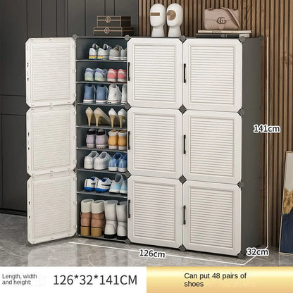 Modern Household Multilayer Plastics Shoe Rack Hallway Cabinets For Living Room Dustproof Storage Shelves Home Bedroom Furniture