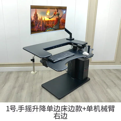 Cross bed computer desk, laptop desktop computer desk, bedside table, lifting table, lazy table, cockpit suspension bracket