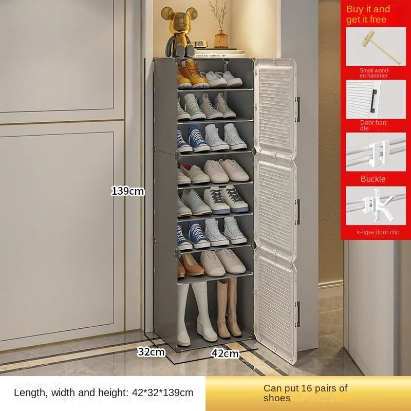 Shoe Rack Storage Cabinet Simple Household Small Entrance Modern Dormitory Home Furniture Living Room Shoes Organizer Cupboards