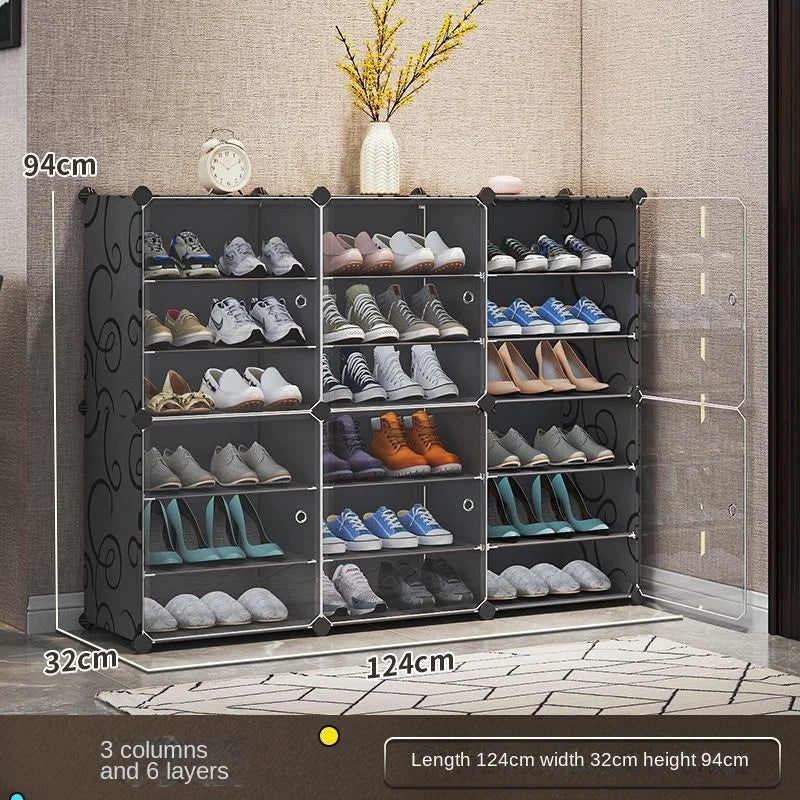 Shoe Rack Cabinets Shelf Shoes Storage Organizer Cupboards Furniture Hallway Entrance Multiple Layer Dustproof Cover Transparent
