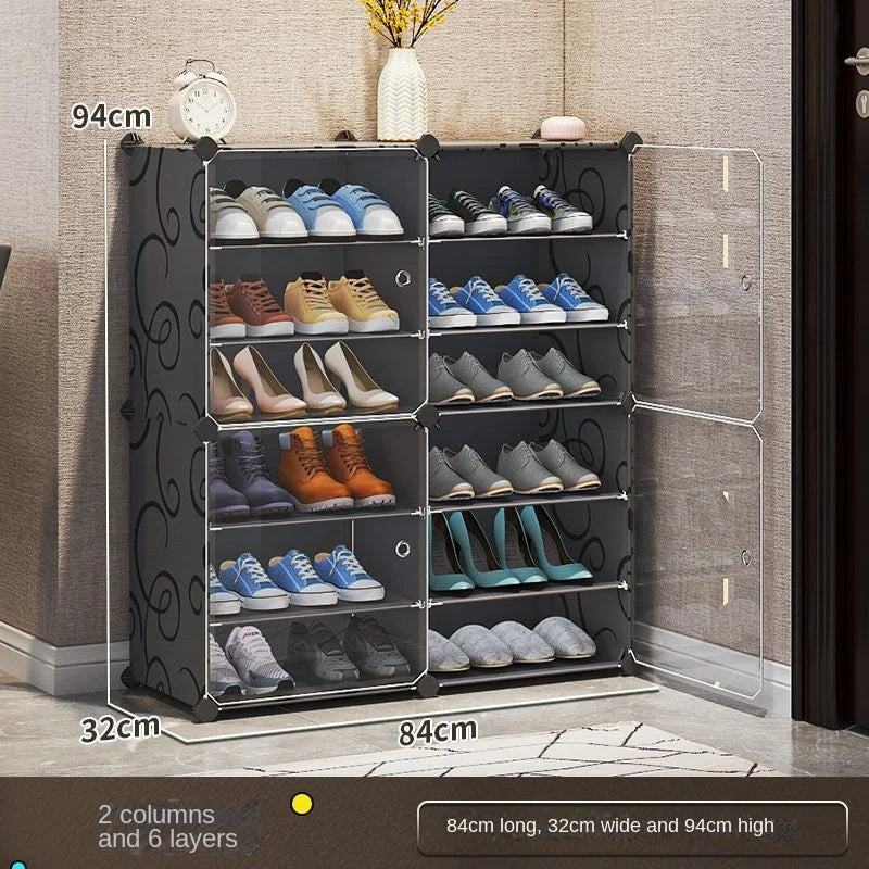 Shoe Rack Cabinets Shelf Shoes Storage Organizer Cupboards Furniture Hallway Entrance Multiple Layer Dustproof Cover Transparent
