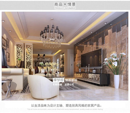Creative fashion mirror TV cabinet Glass TV cabinet simple neo-classical post-modern mirror furniture