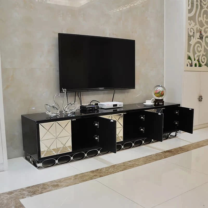 Creative fashion mirror TV cabinet Glass TV cabinet simple neo-classical post-modern mirror furniture