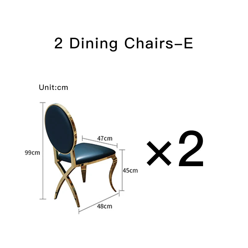Luxury White Marble Dining Table And Chair Combination Rectangular Household Italian Type Large Concise Mesa Modern Furniture