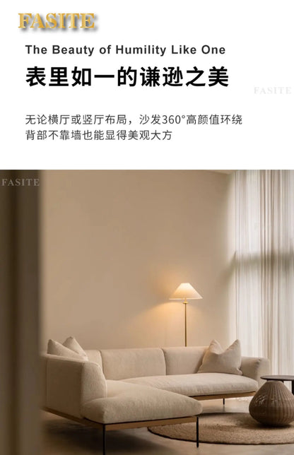 Fabric sofa living room modern simple Nordic chaise longue solid wood corner sofa combination
