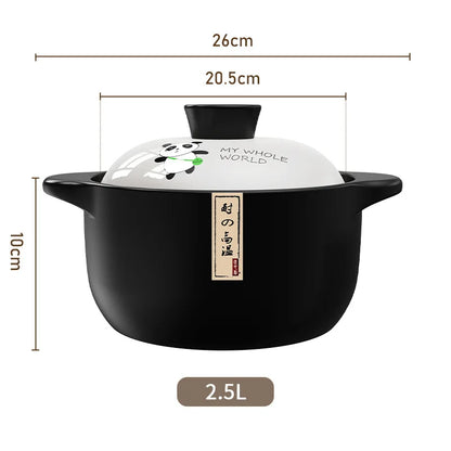 Chinese High Temperature Resistant Household Casserole Cooking Pot Cookware Set Ceramic Hot Pot Food Warmer 1-6L