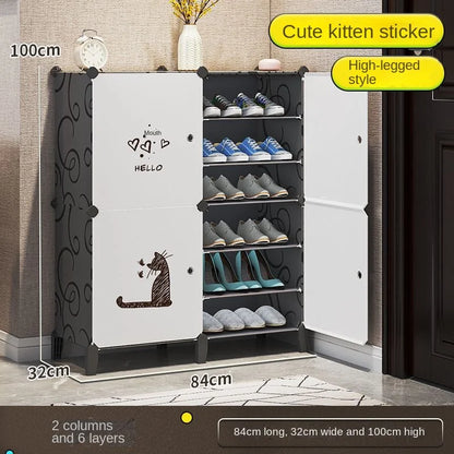 Modern Home Furniture Shoe Rack Cabinets Storage Organizers For Room Cupboard Hallway Entrance Shelf Shoes Layers Dustproof