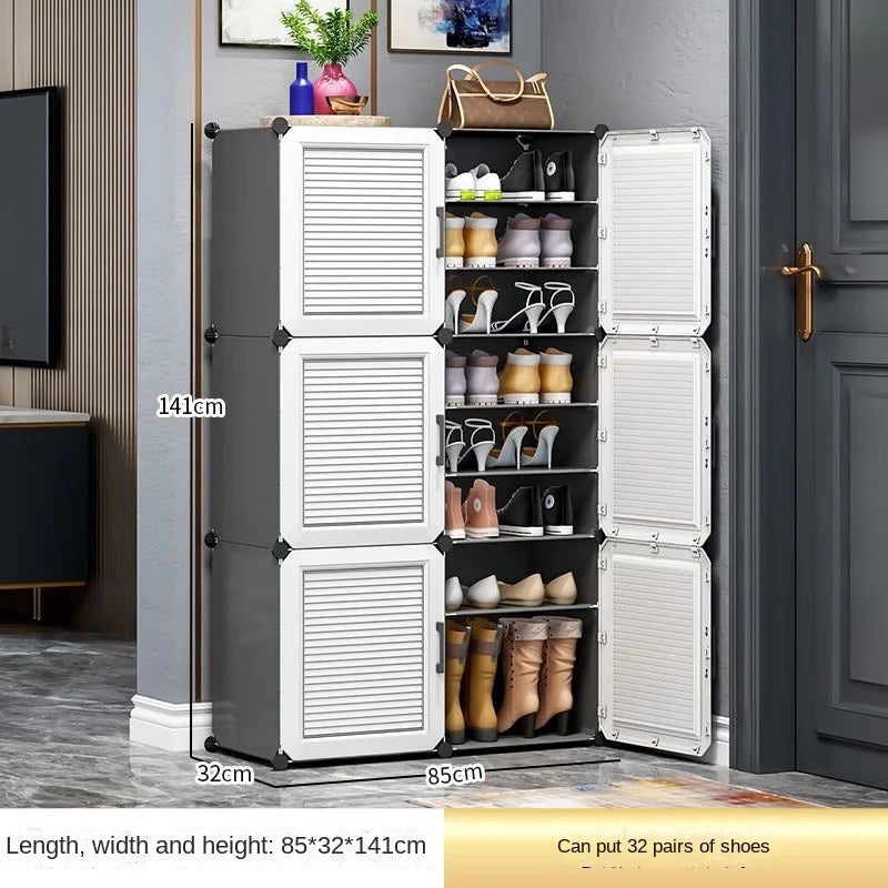 Modern Household Multilayer Plastics Shoe Rack Hallway Cabinets For Living Room Dustproof Storage Shelves Home Bedroom Furniture