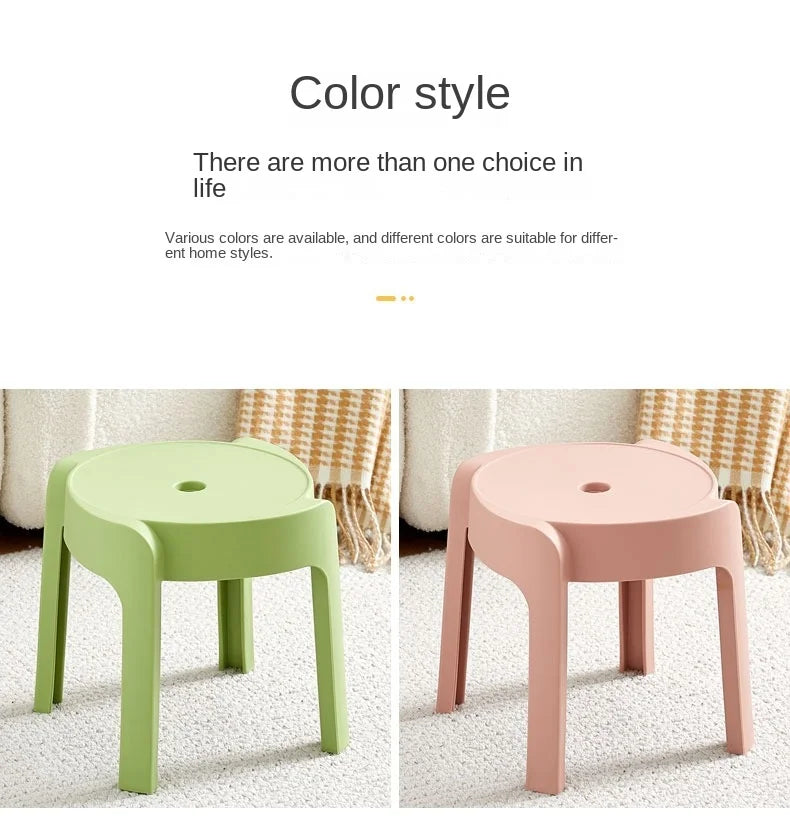 Dining Chairs Thickening Backrest Nordic Chair Plastic Stool Rotundity Stackable Modern Furniture Nordic Chair