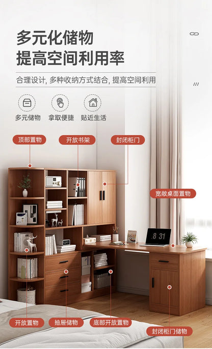 Rental table home bookshelf desk integrated desktop computer desk student study desk corner writing desk combination