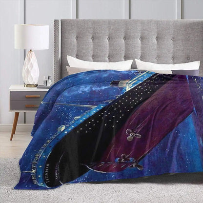 Titanic Sinking Throw Blanket Super Soft Fuzzy Cozy Warm Plush Blanket for Bed Couch Chair Living Room Spring Fall Winter Spring