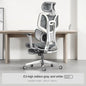 Black and white tone E3 three-zone waist protection ergonomic chair office computer chair