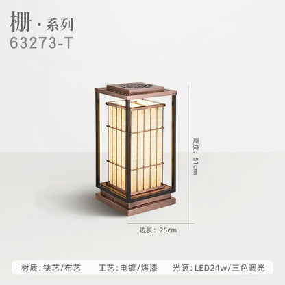 zq Desk lamp, Japanese living room, retro floor lamp, Zen tea room, study, home stay restaurant, landscape lamp