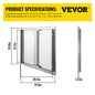 Stainless Steel BBQ Cabinet Access Door W/ Recessed Handle for Indoor/Outdoor Kitchen, BBQ Island, Kitchen Sink, Fireplace