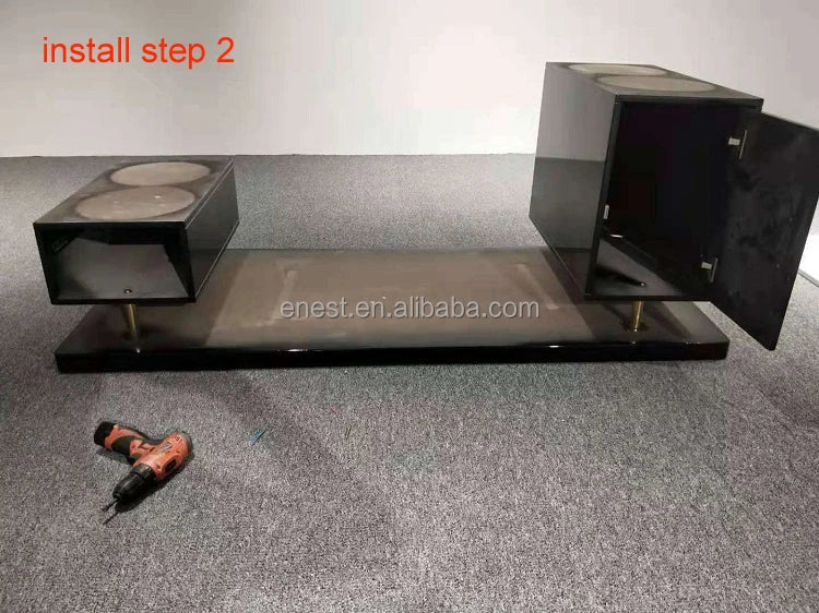 Modern Design Luxury Gold Stainless Steel Computer Table Working Desk with sintered stone for home office furniture set