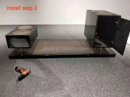 Modern Design Luxury Gold Stainless Steel Computer Table Working Desk with sintered stone for home office furniture set