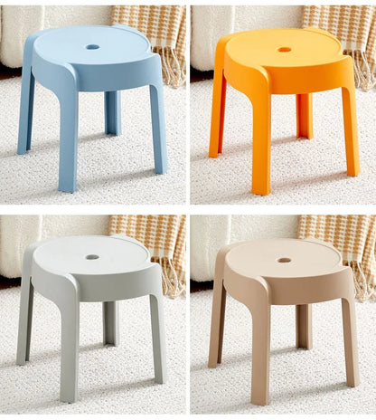 Dining Chairs Thickening Backrest Nordic Chair Plastic Stool Rotundity Stackable Modern Furniture Nordic Chair