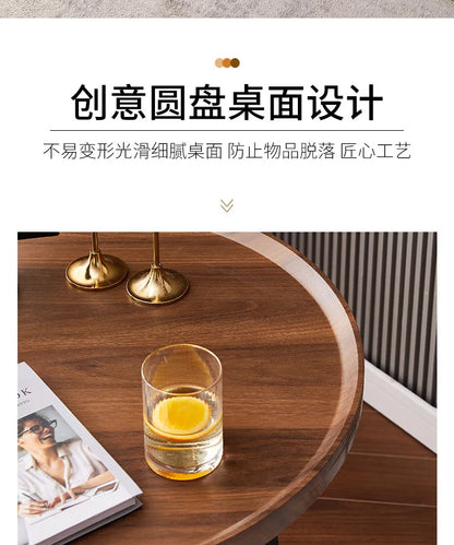 JOYLIVE Tea Table Simple Modern Sofa Side Table Household Round Double-layer Side Table 2022 New Dropshipping
