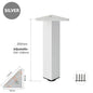 4PCS Furniture Leg Aluminum Triangular Square Sofa Leg with Screw Thickening Metal Furniture Feet Bathroom Cabinet Coffee Table