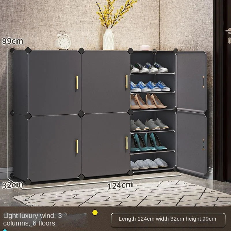Modern Home Furniture Shoe Rack Cabinets Storage Organizers For Room Cupboard Hallway Entrance Shelf Shoes Layers Dustproof