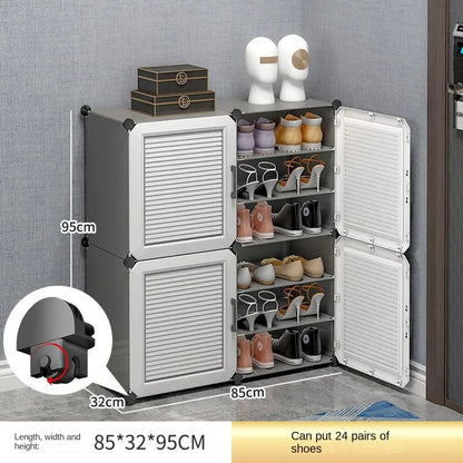 Modern Household Multilayer Plastics Shoe Rack Hallway Cabinets For Living Room Dustproof Storage Shelves Home Bedroom Furniture