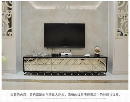 Creative fashion mirror TV cabinet Glass TV cabinet simple neo-classical post-modern mirror furniture