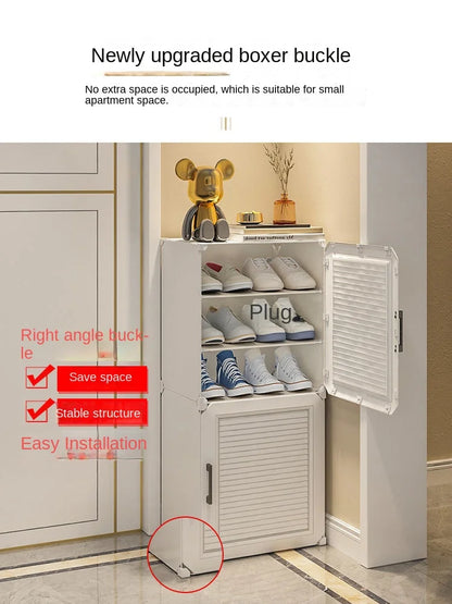 Shoe Rack Storage Cabinet Simple Household Small Entrance Modern Dormitory Home Furniture Living Room Shoes Organizer Cupboards
