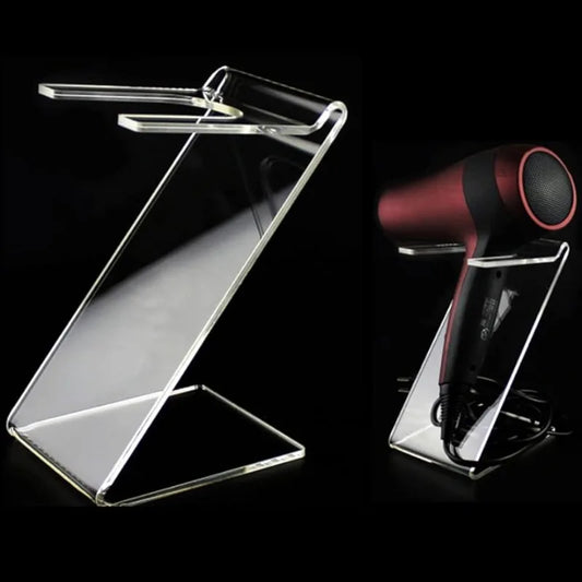 1PC Clear Acrylic Hair Dryer Holder Hair Dryer Display Rack Salon Home Bathroom Blow Dryer Holder Stand Hair Styling Tool