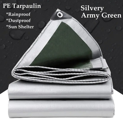 2 Kinds PE Tarpaulin Camping Tent Waterproof Groundsheet Garden Furniture Rainproof Cover Pergolas Canopy Awnings Sun Shelter
