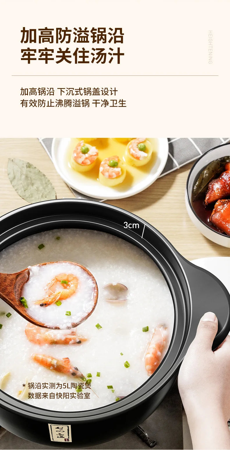 Chinese High Temperature Resistant Household Casserole Cooking Pot Cookware Set Ceramic Hot Pot Food Warmer 1-6L