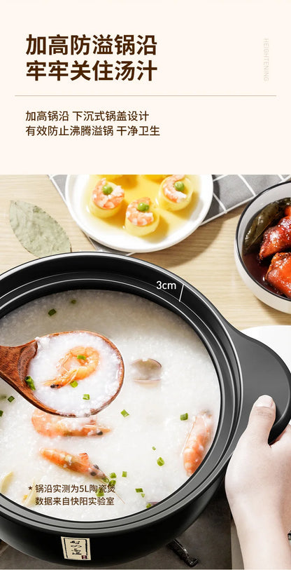 Chinese High Temperature Resistant Household Casserole Cooking Pot Cookware Set Ceramic Hot Pot Food Warmer 1-6L