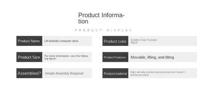 Cross bed computer desk, laptop desktop computer desk, bedside table, lifting table, lazy table, cockpit suspension bracket